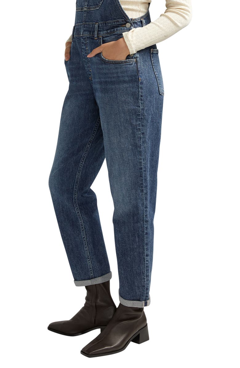 Silver Jeans Co. Baggy Denim Overalls, Alternate, color, Indigo