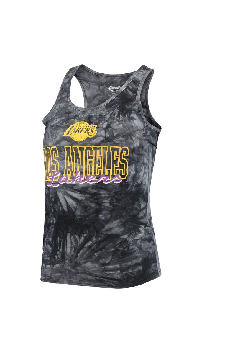 CONCEPTS SPORT Women's Concepts Sport Charcoal Los Angeles Lakers Billboard Tank Top & Shorts Sleep Set, Alternate, color, Charcoal