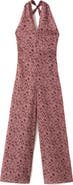 MANGO TEEN Floral Print Wide Leg Jumpsuit