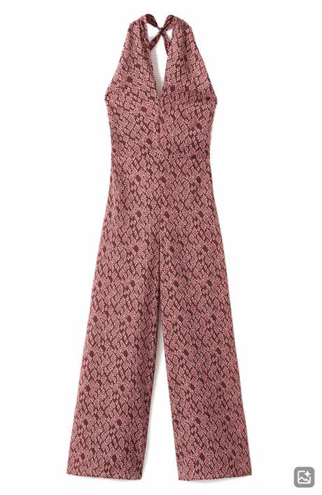 Floral Print Wide Leg Jumpsuit