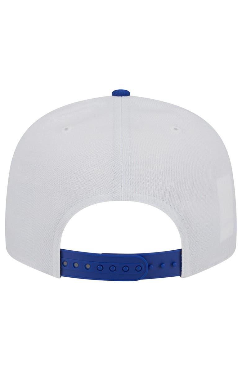 New Era Men's New Era New York Knicks White/Blue Team Mascot Undervisor 9FIFTY Snapback Hat, Alternate, color, 