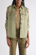 Isabel Marant Umberta Patch Cotton Twill Button-Up Shirt