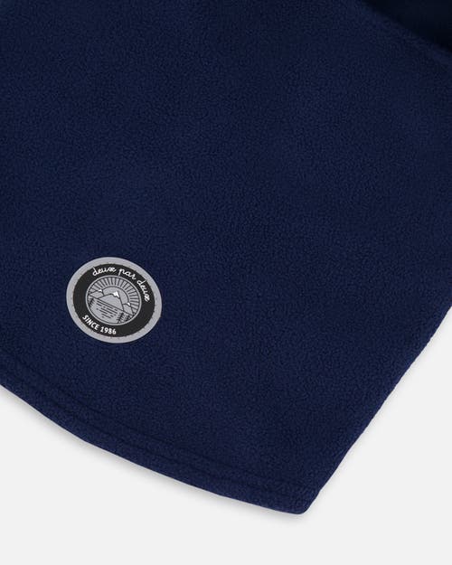 Deux Par Deux Kids Gender Inclusive Polar Fleece Balaclava In Blue