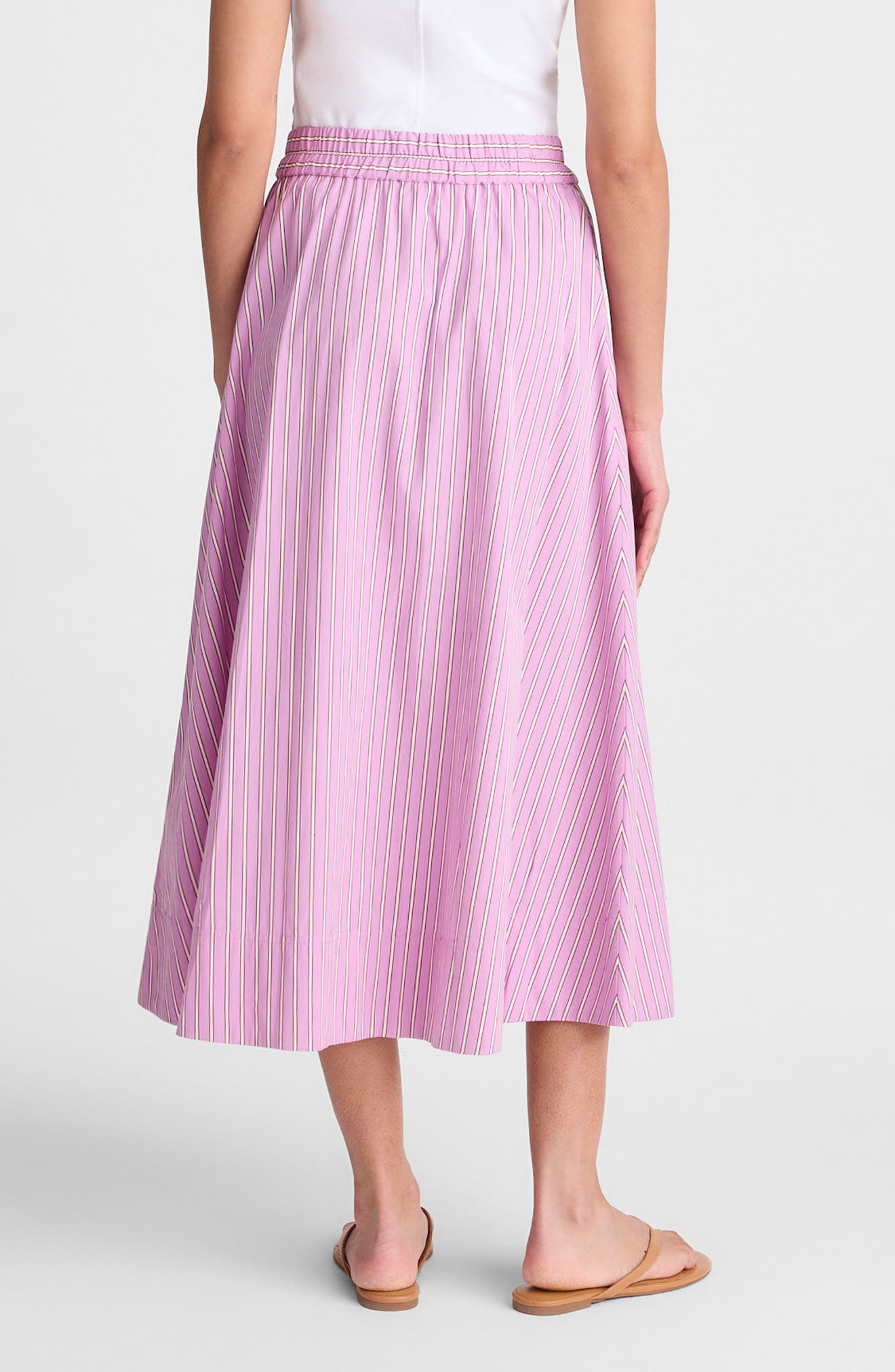 Circle Cotton Poplin Midi Skirt - image 2