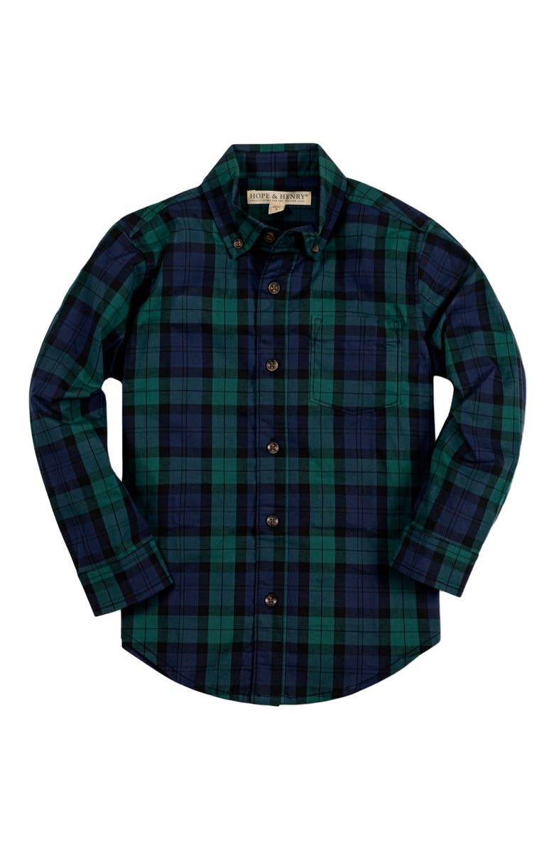 Hope & Henry Boys' Organic Stretch Poplin Shirt, Kids, Main, color, 