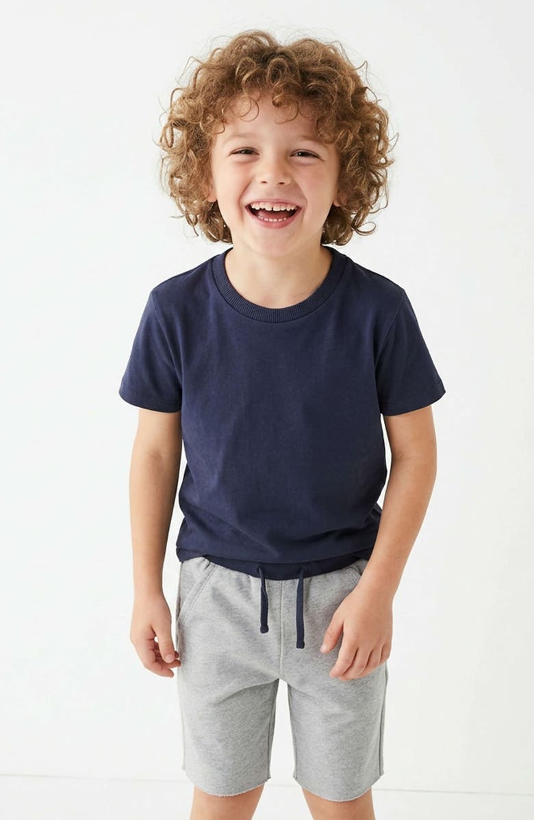 Mightly Organic Cotton Boys Short Sleeve Graphic T-Shirt 2-pack, Alternate, color, Furry Friends Blue