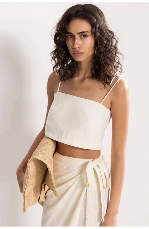 Gottex Beach Life Resort Tie Swim Cover Up Top In Cream