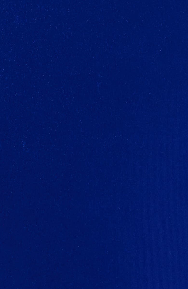 Emerald Sundae Ruched Sleeveless Satin Gown, Alternate, color, Cobalt