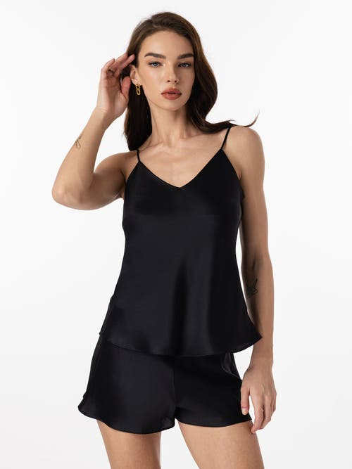 Silksilky Silk Spaghetti Strap Camisole Pajama Set