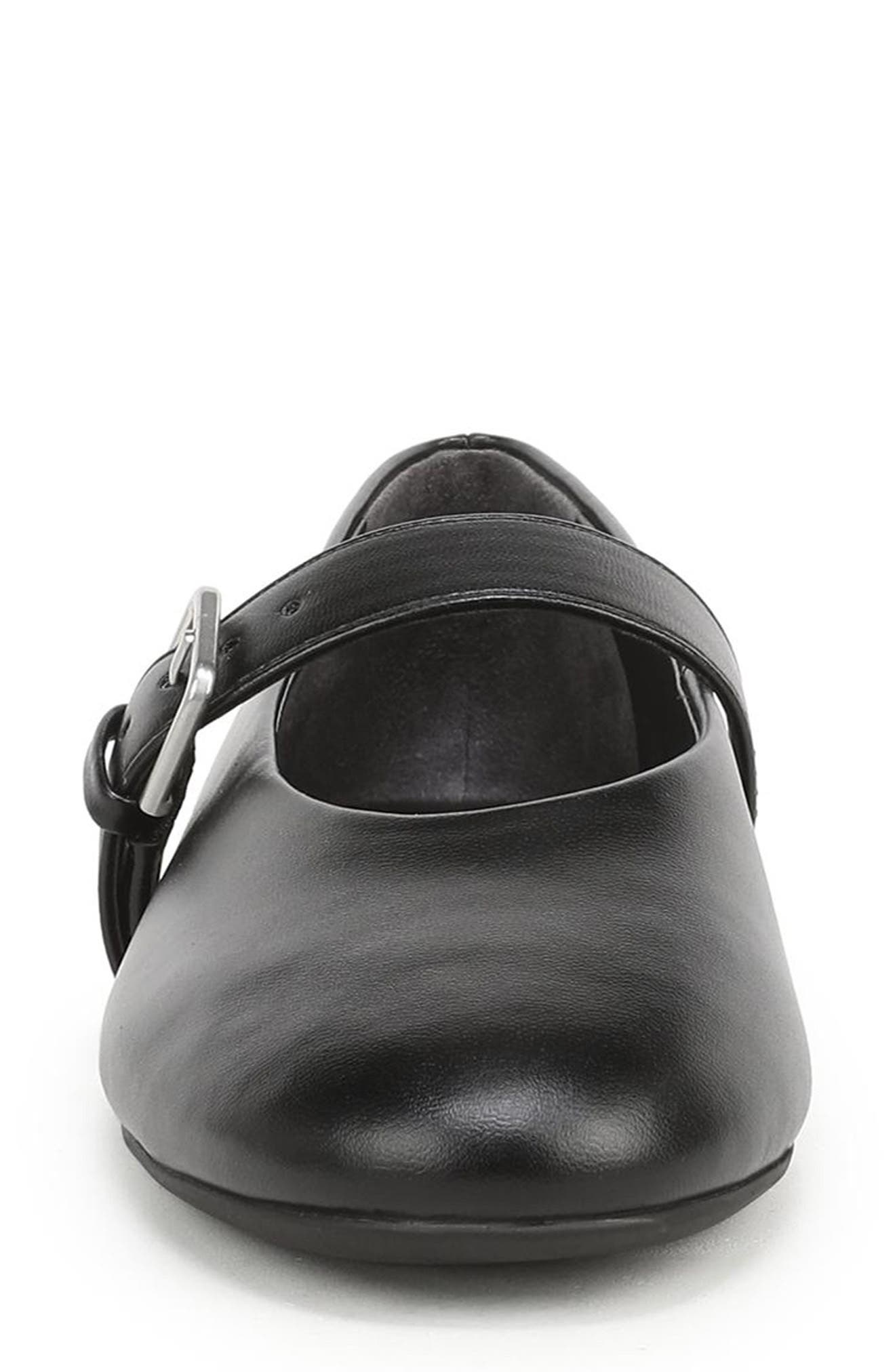 Teresa Faux Leather Mary Jane Flat, Alternate, color, BLACK