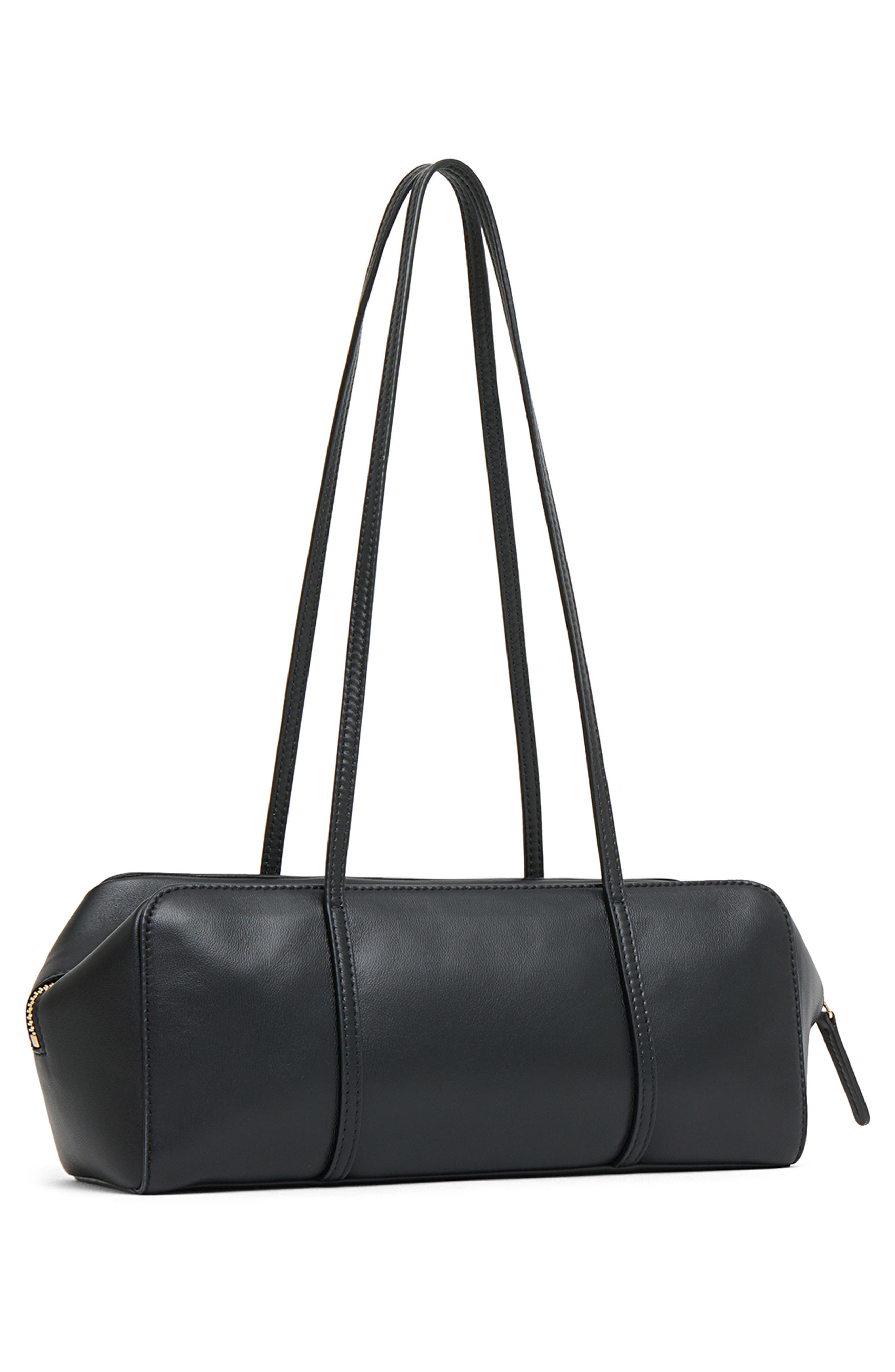 Mansur Gavriel Filo Leather Shoulder Bag, Alternate, color, Black