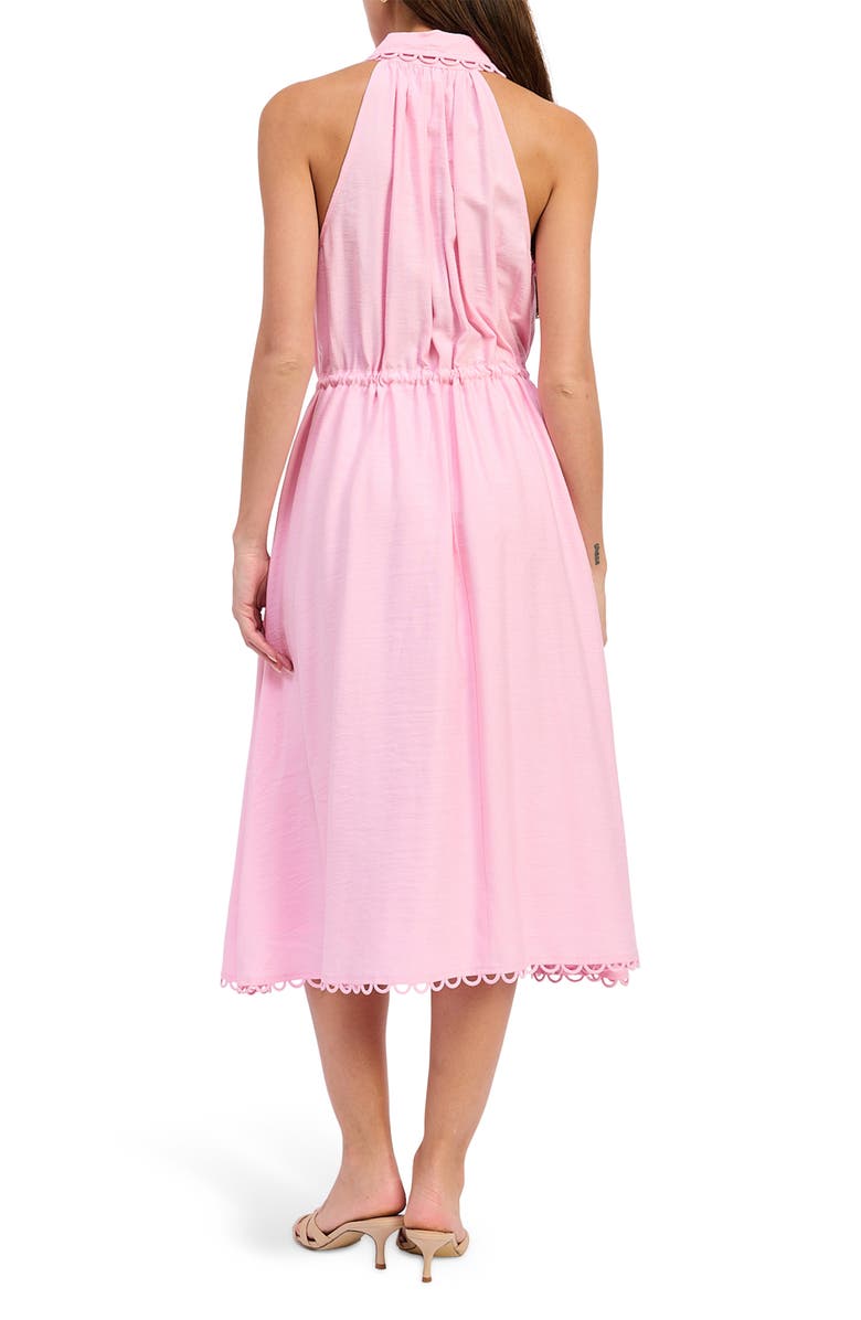 En Saison Brynn Belted Sleeveless Midi Dress, Alternate, color, Pink
