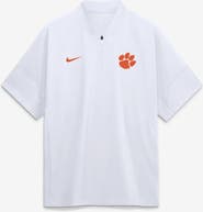 Nike Men's Nike White Clemson Tigers 2026 Sideline Short Sleeve Quarter-Zip Coach Jacket