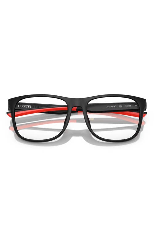 Scuderia Ferrari 54mm Square Optical Glasses In Matte Black