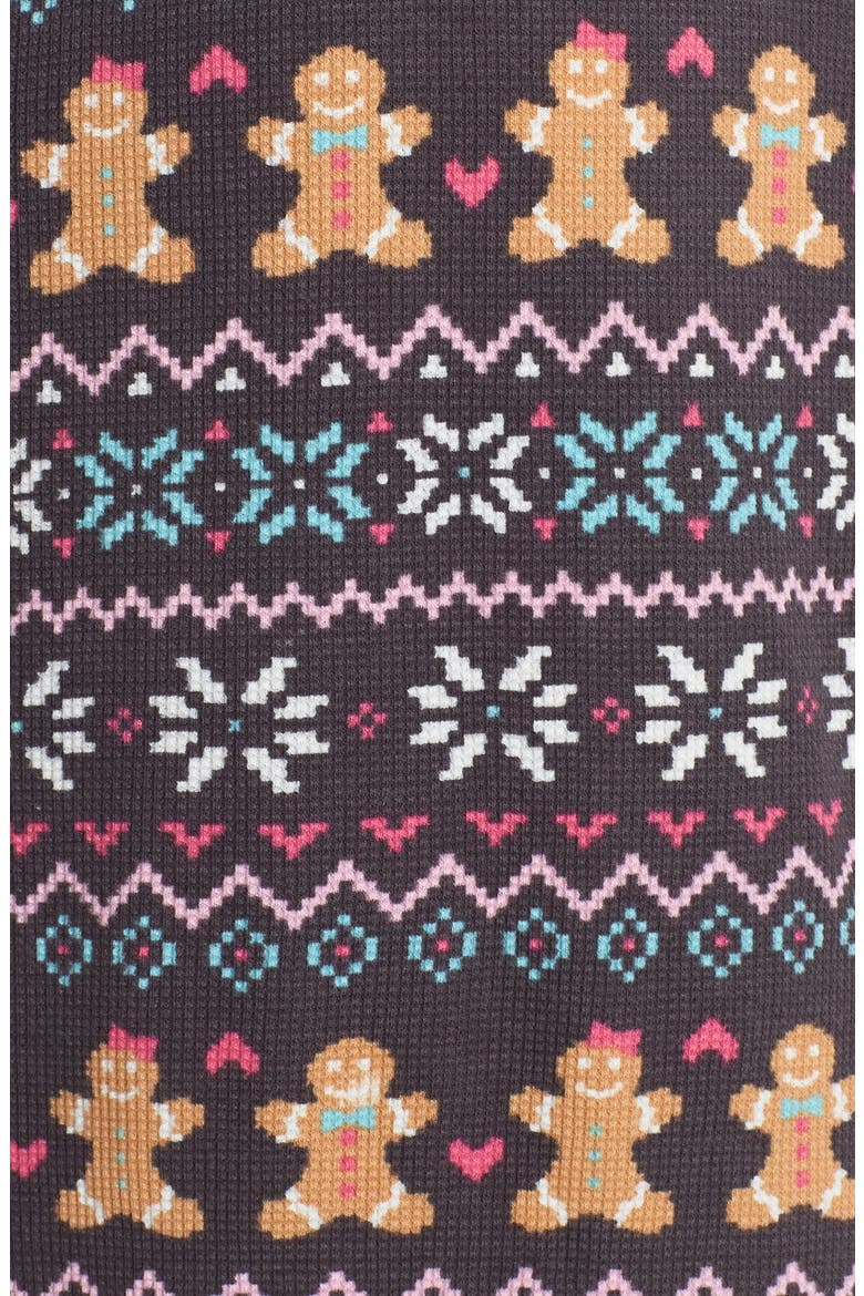 Thermal Knit Sleep Shirt, Alternate, color, CHARCOAL GINGERBREAD