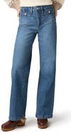PAIGE Anessa Button Pocket High Waist Wide Leg Jeans