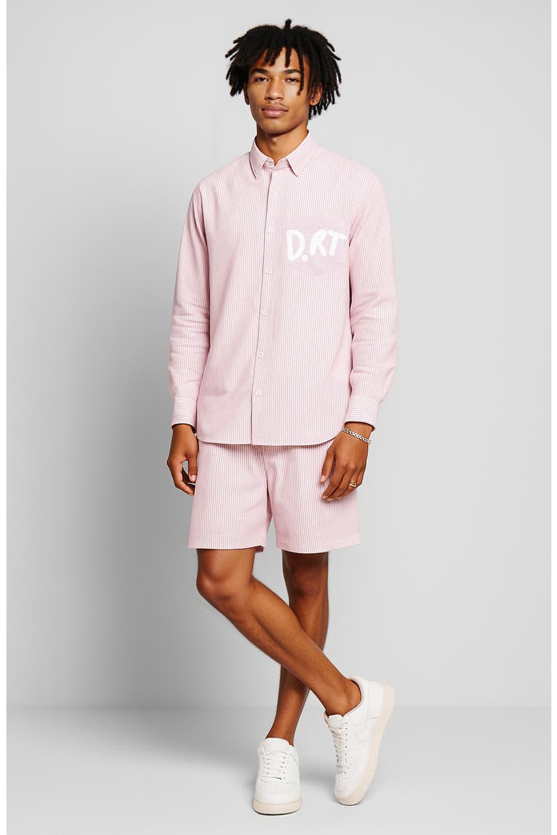 Stripe Oxford Shirt, Alternate, color, PINK