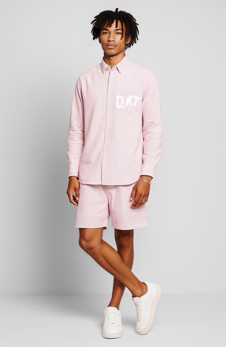 D.RT Stripe Oxford Shirt, Alternate, color, Pink