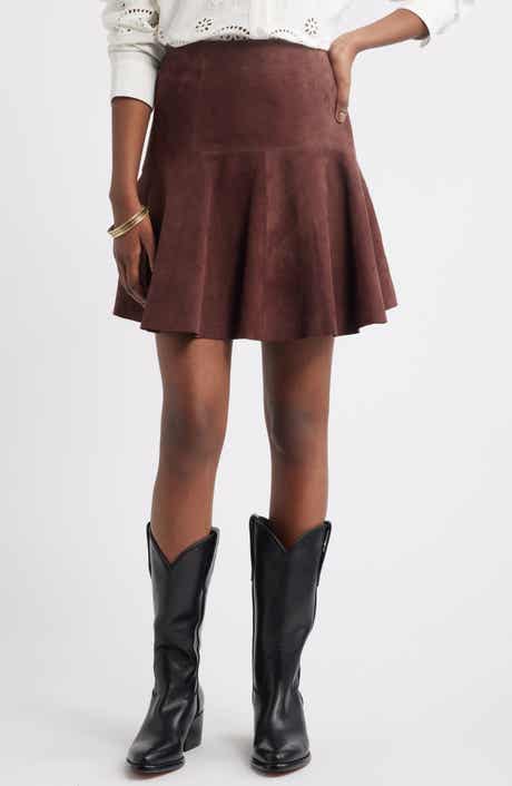 Treasure & Bond Suede Miniskirt