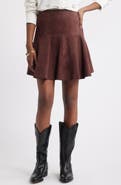 Treasure & Bond Suede Miniskirt