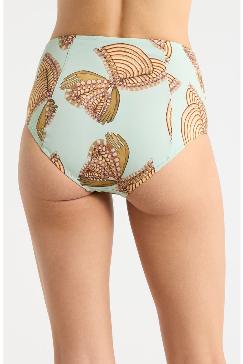 Zahara High Waist Bikini Bottoms, Alternate, color, WATER BLOSSOMS