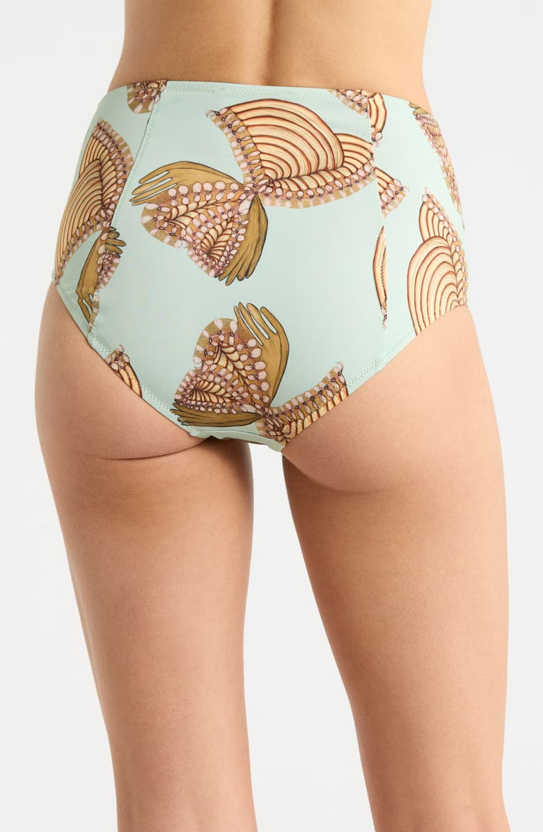 Ulla Johnson Zahara High Waist Bikini Bottoms, Alternate, color, Water Blossoms
