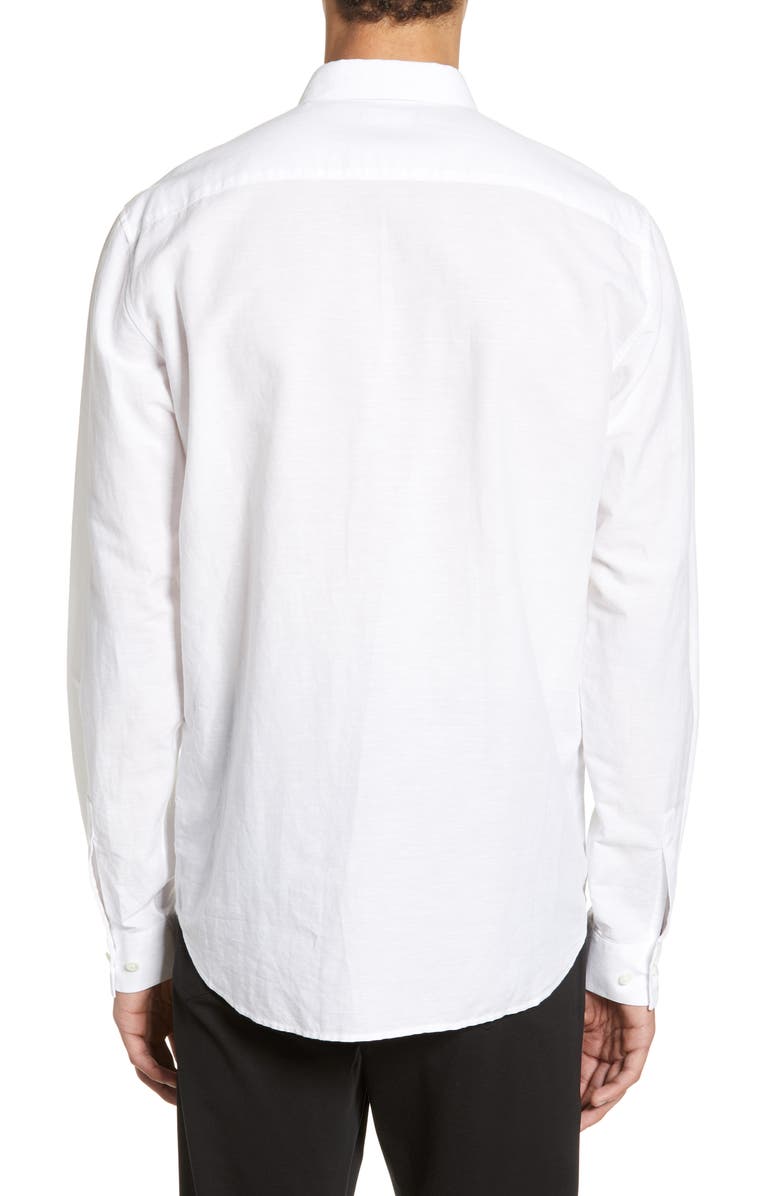 Theory Irving Slim Fit Linen Blend Shirt, Alternate, color, 