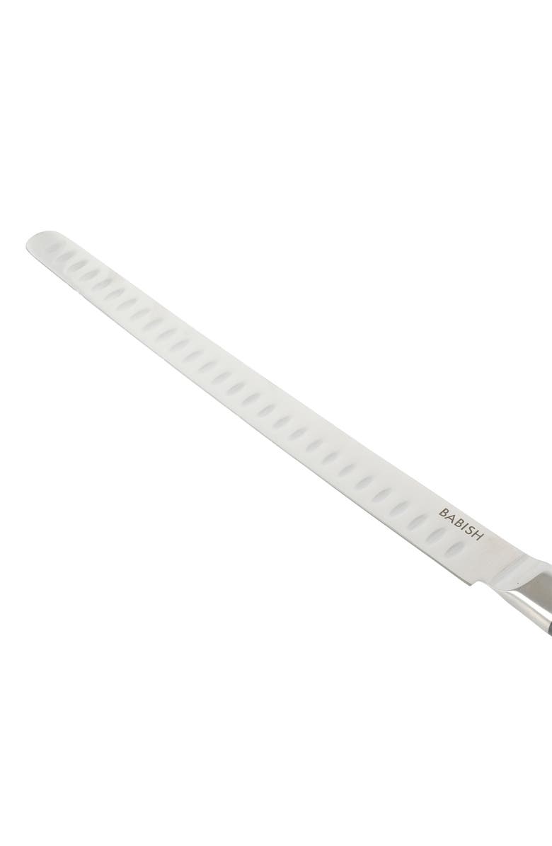 Babish 12 Inch High-Carbon Stainless Steel Full Tang Super Slicer, Alternate, color, Black