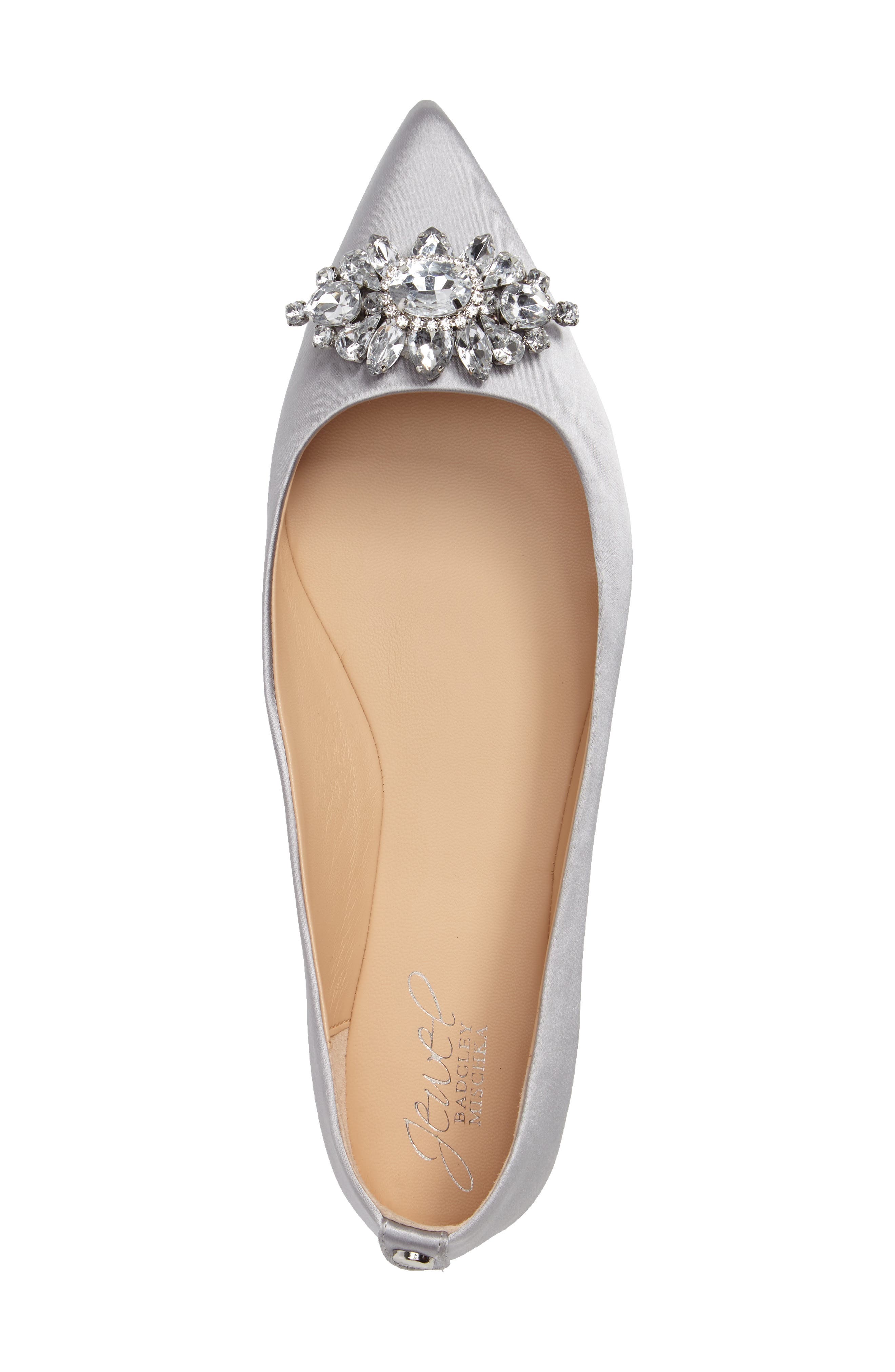 Havana Embellished Flat, Alternate, color, SILVER SATIN