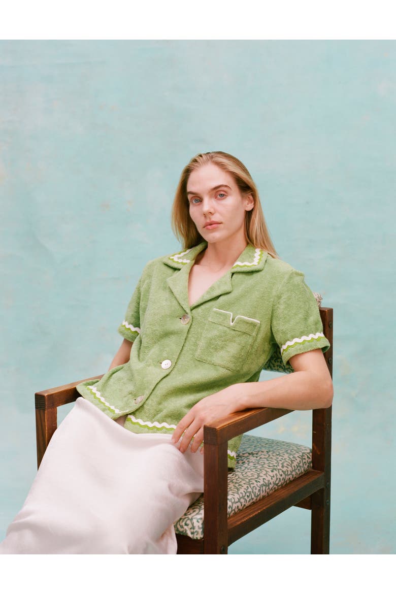 'Rick Rack' Cabana ~ Crop Cut, Alternate, color, Green