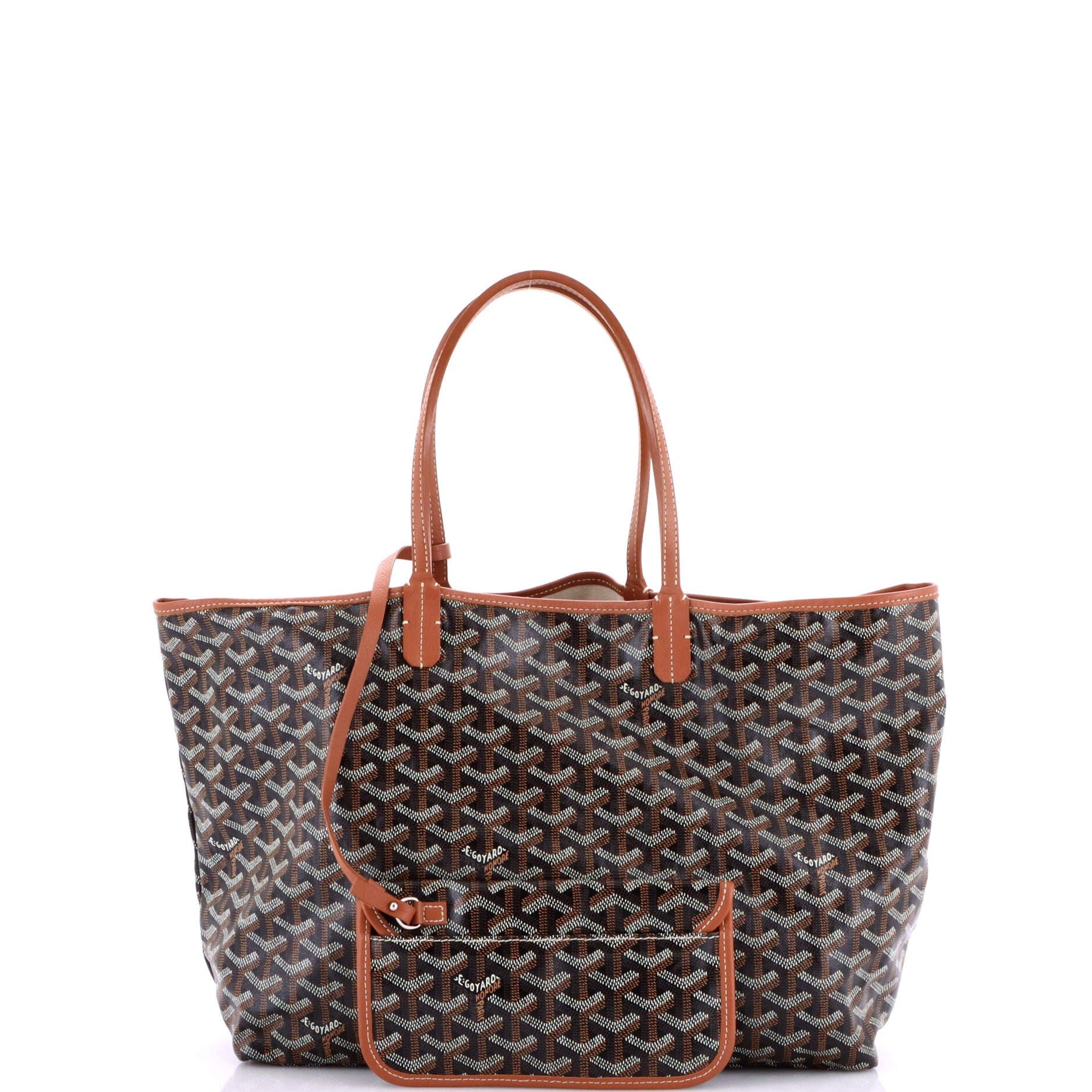 Pre-Owned Goyard Saint Louis Tote Coated Canvas PM, Alternate, color, Brown
