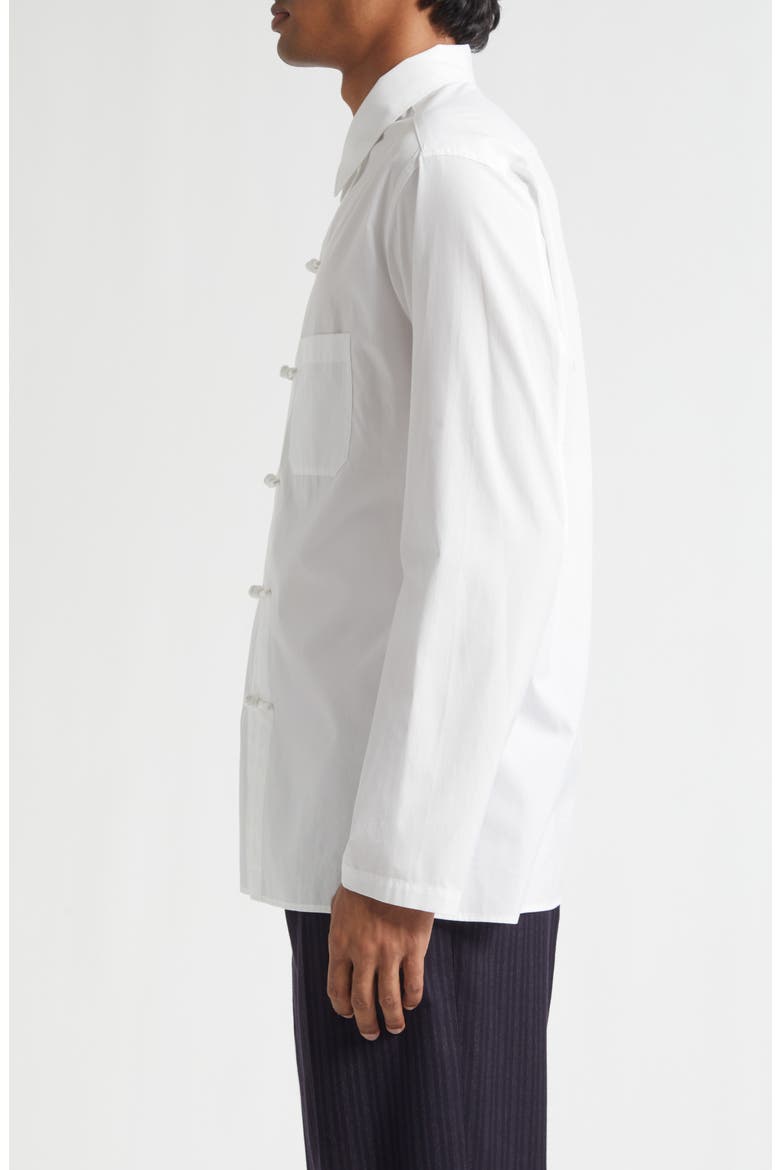 午前Yohji Yamamoto 25SS CHINA SHIRT China Broadcloth Shirt (Men) | Nordstrom