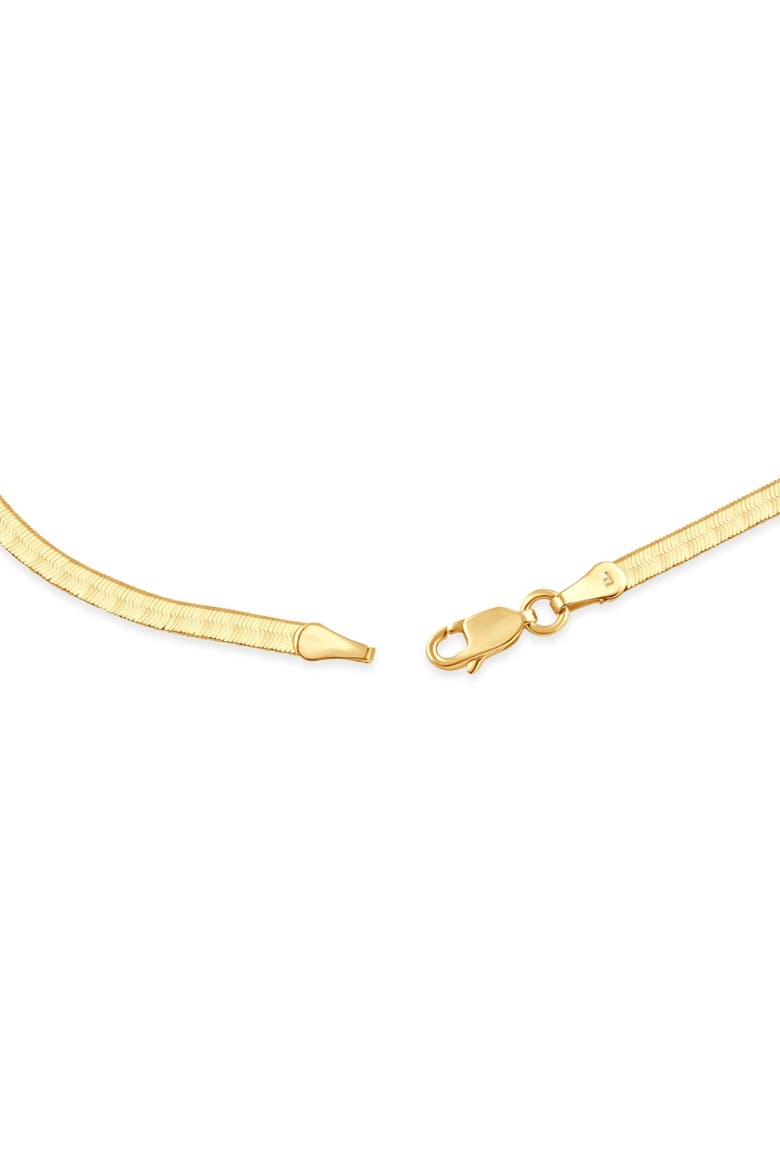 14k Gold Herringbone Necklace Women's 16-18" Chain, Alternate, color, Yellow Gold
