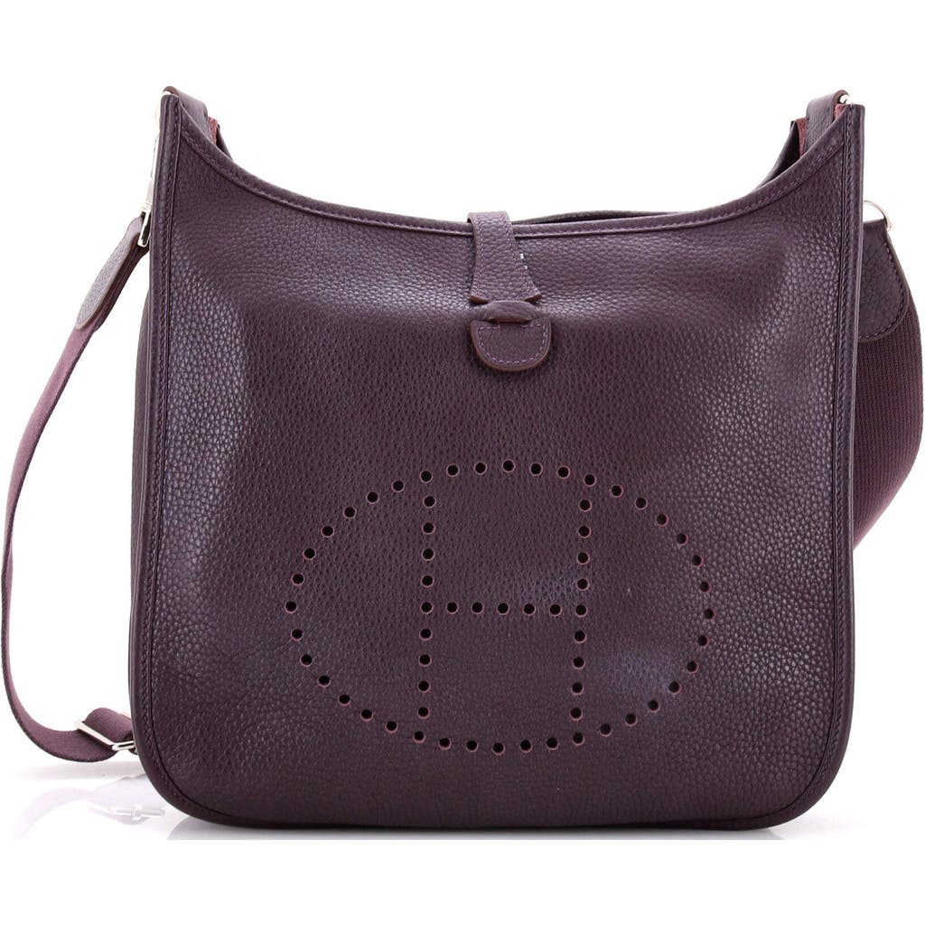 Pre-owned Hermes Hermes Evelyne Bag Gen Iii Clemence Pm In Purple