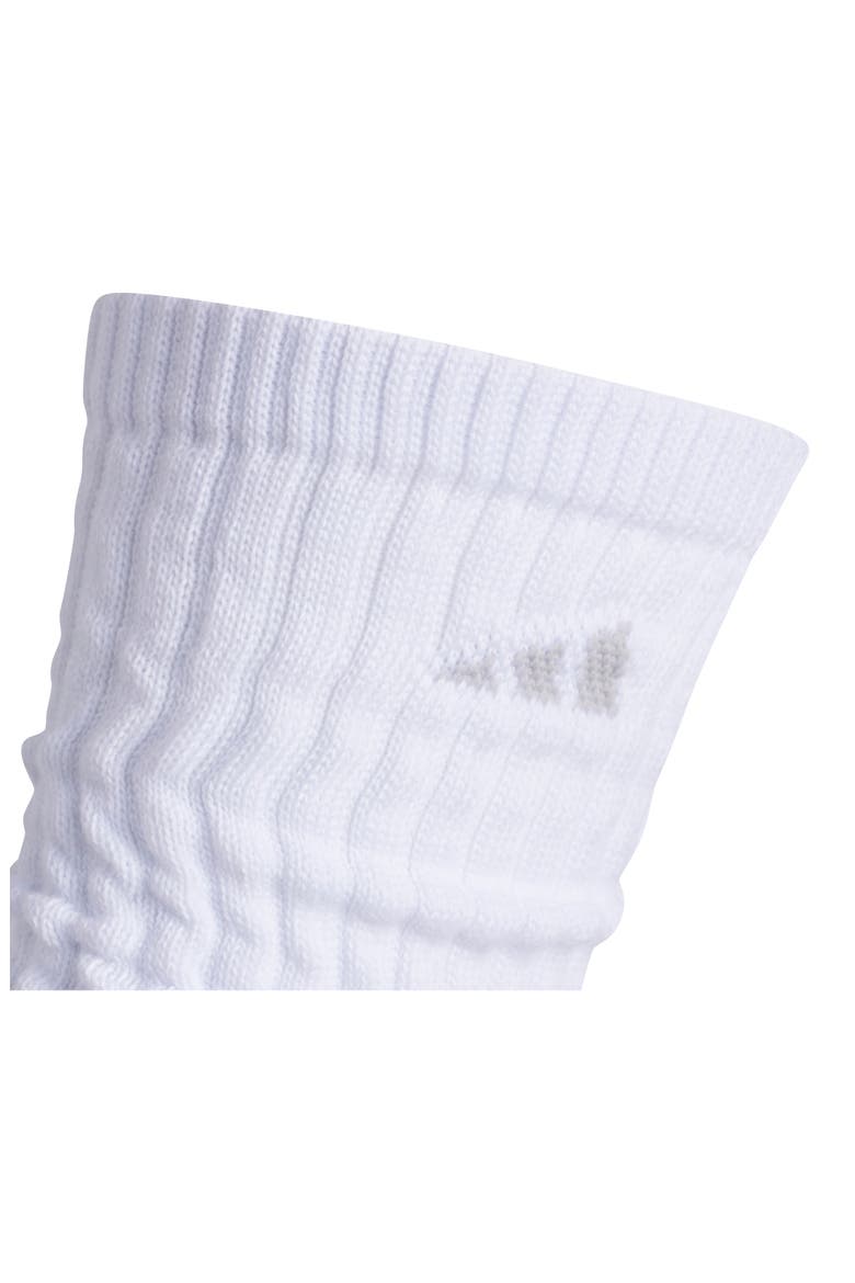 Scrunch Athletic 3-Pack Crew Socks, Alternate, color, WHITE/ CLEAR ONIX GREY