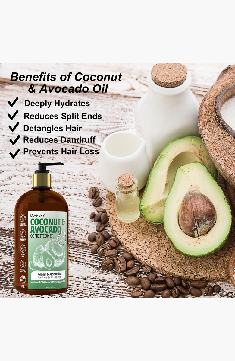 Lovery Coconut and Avocado Conditioner, Alternate, color, Green