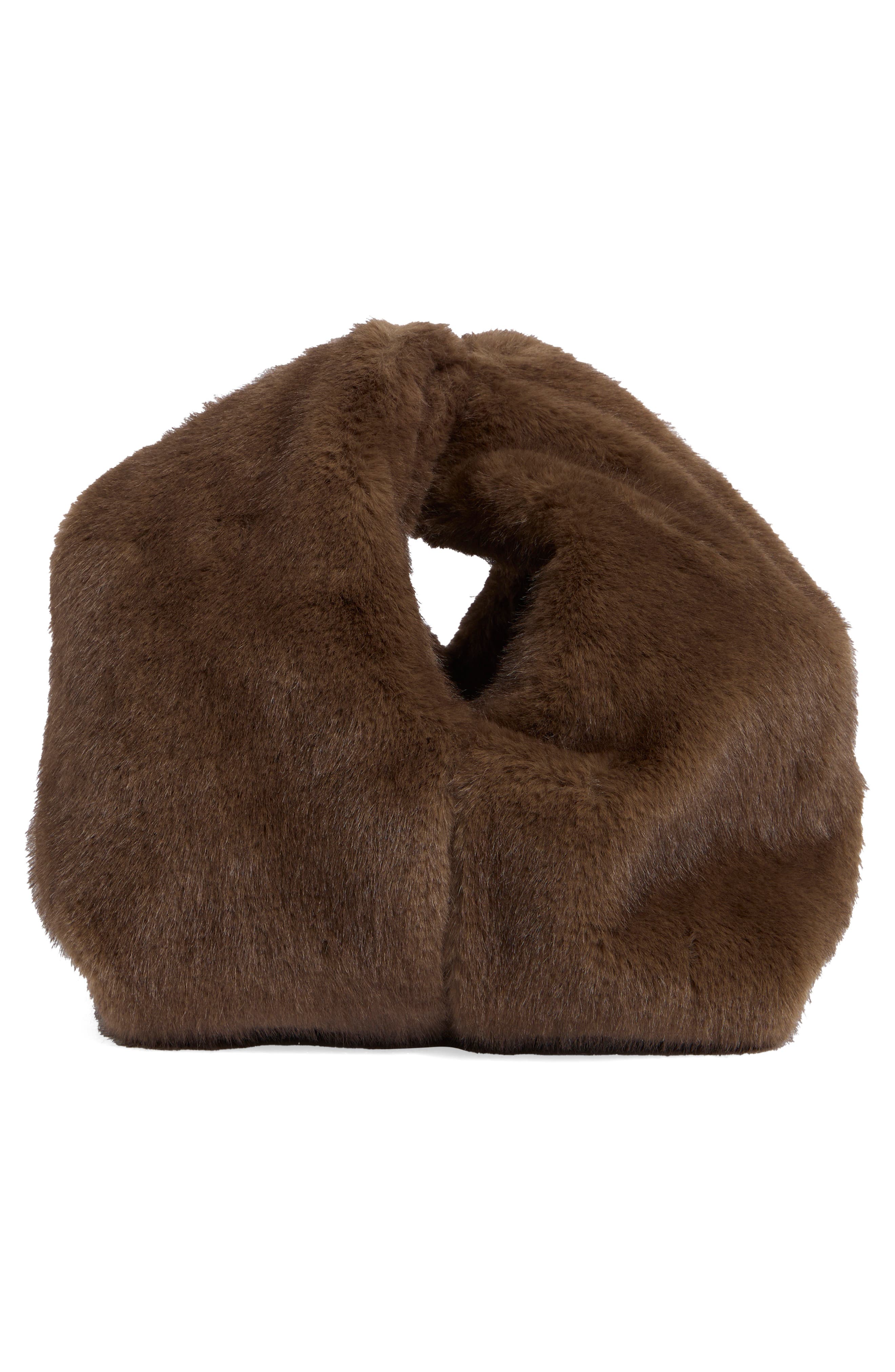 A.L.C. Simone Faux Fur Bag, Alternate, color, Brown