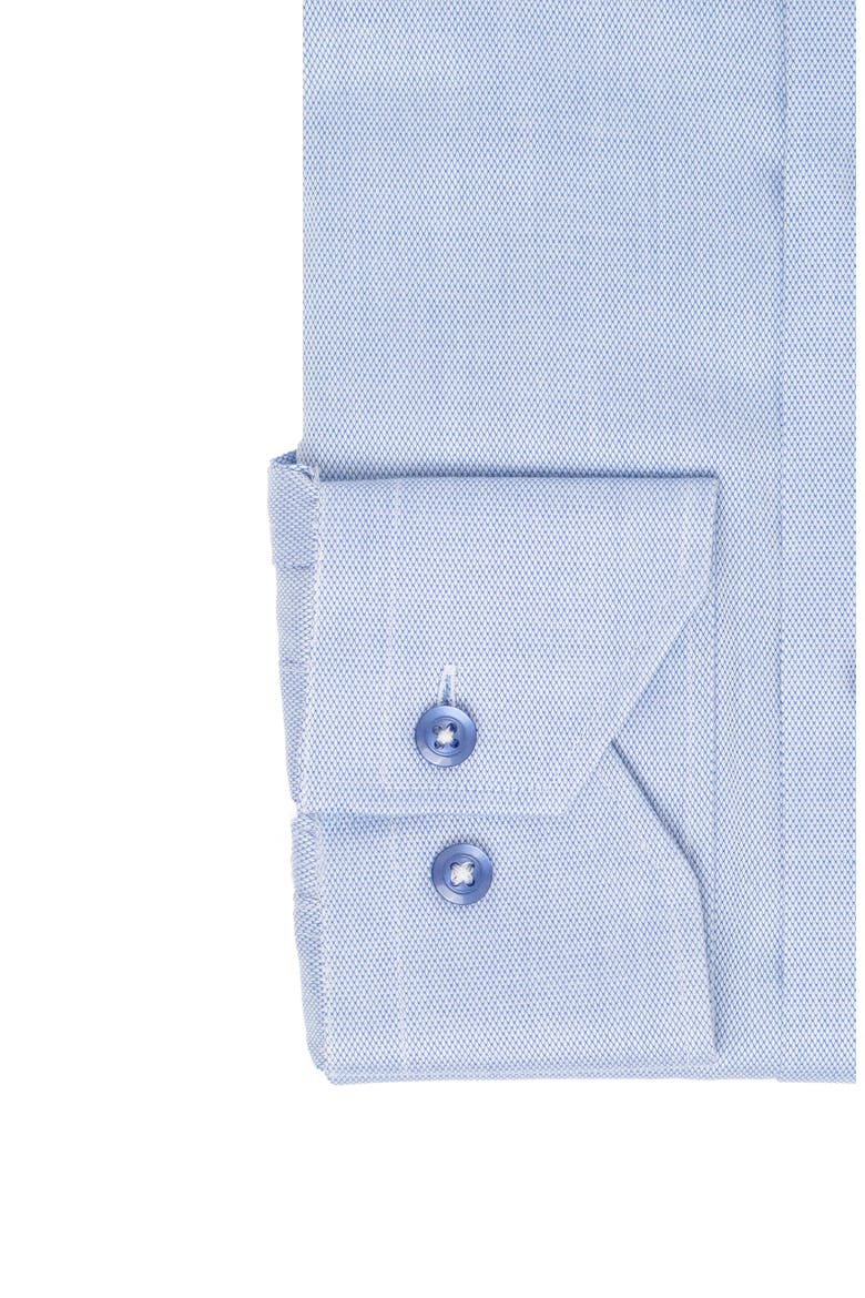 Trim Fit Cotton Dress Shirt, Alternate, color, COASTAL BLUE