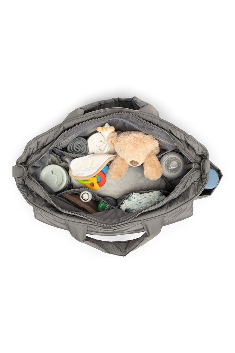 Diaper Tote with Laptop Sleeve, Alternate, color, SLATE