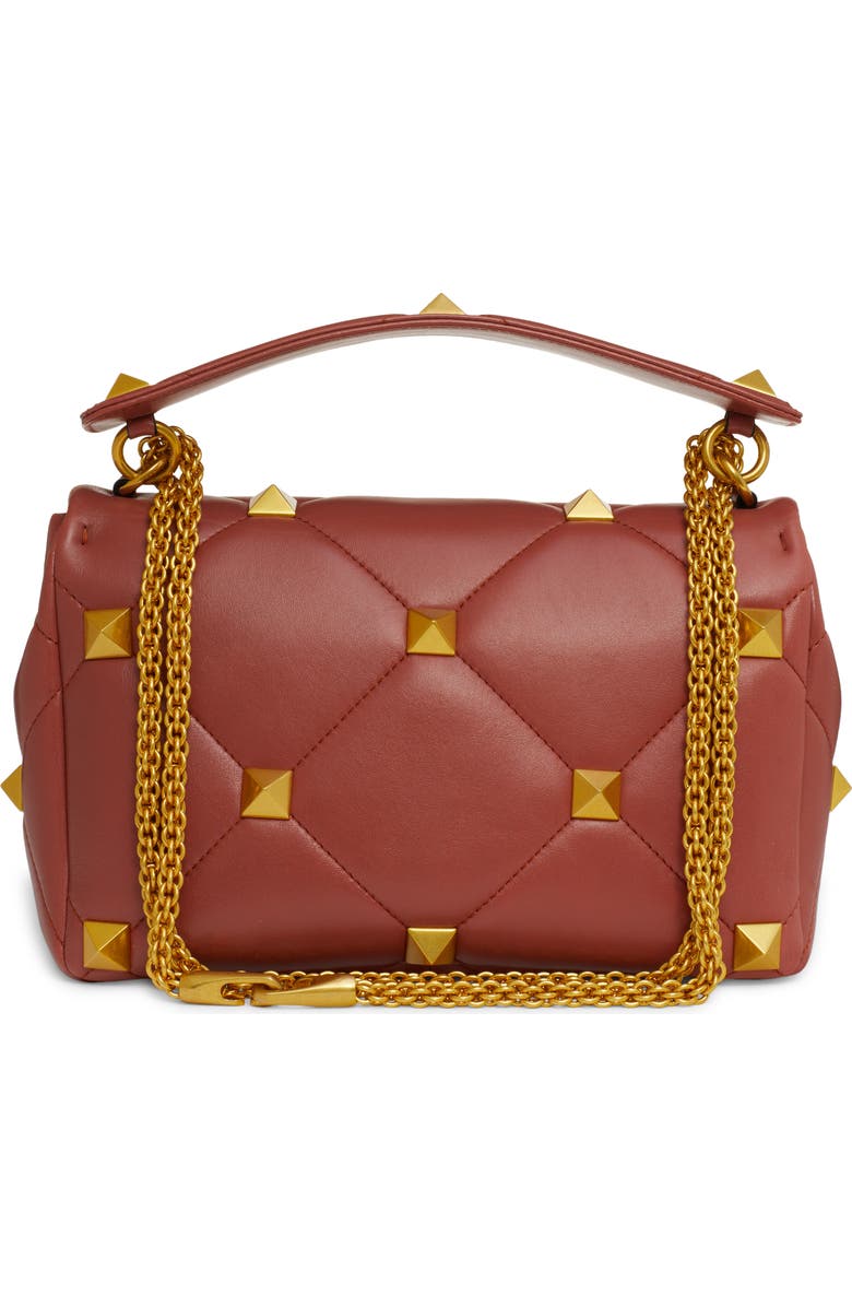Valentino Garavani Large Roman Stud Matelassé Quilted Leather Shoulder Bag, Alternate, color,