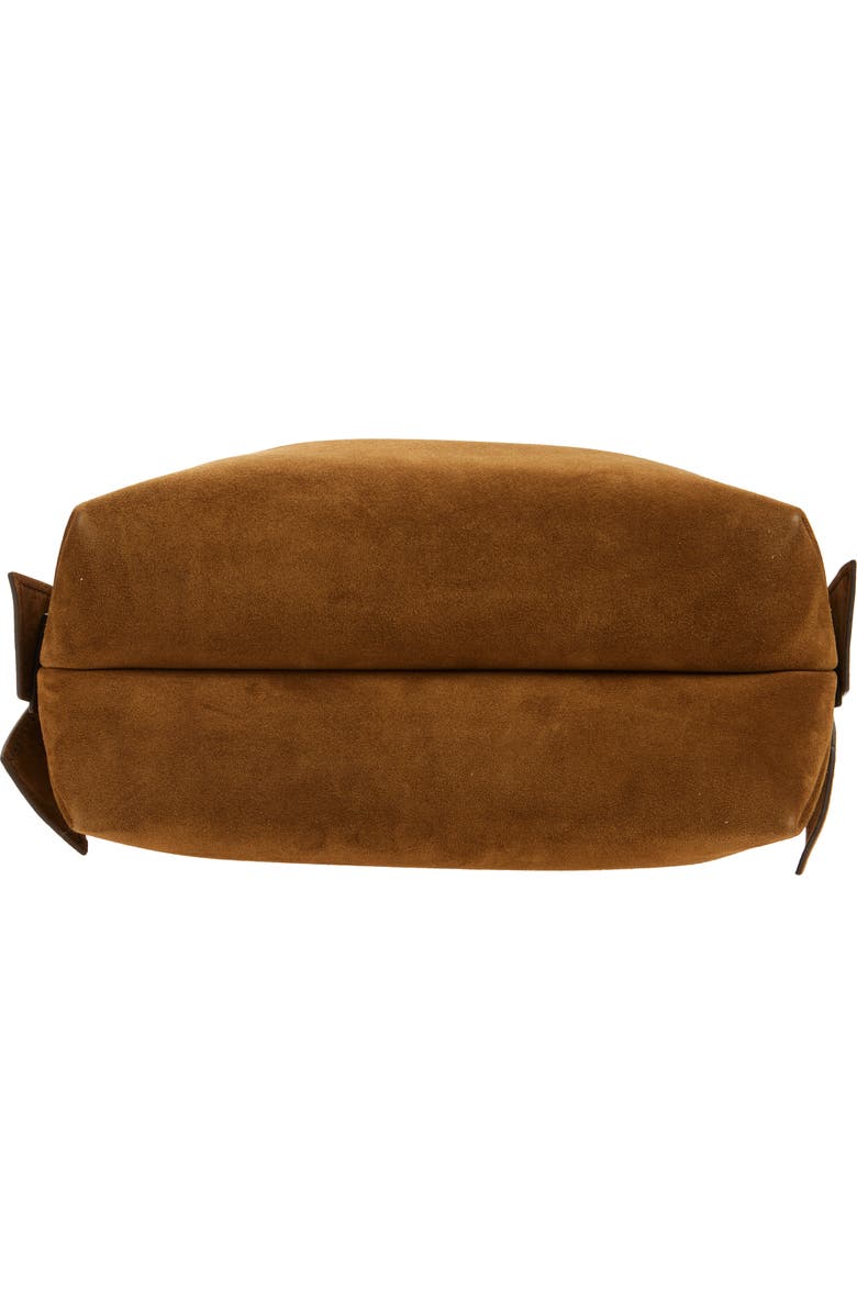 Acne Studios Midi Musubi Suede Shoulder Bag, Alternate, color, Cognac Brown