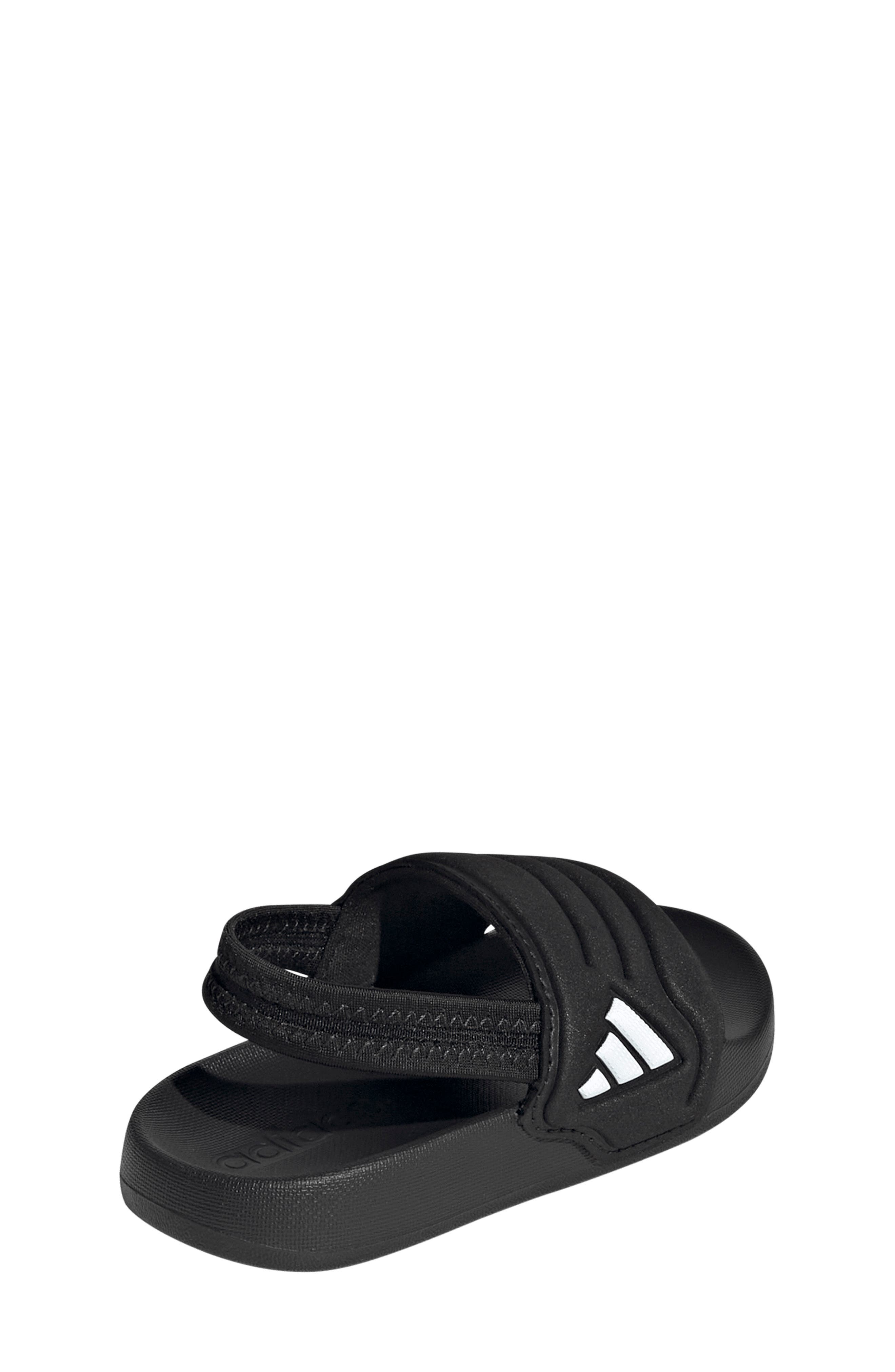 adidas Kids' Adilette Estrap 2.0 Slide Sandal, Alternate, color, Core Black/ Footwear White