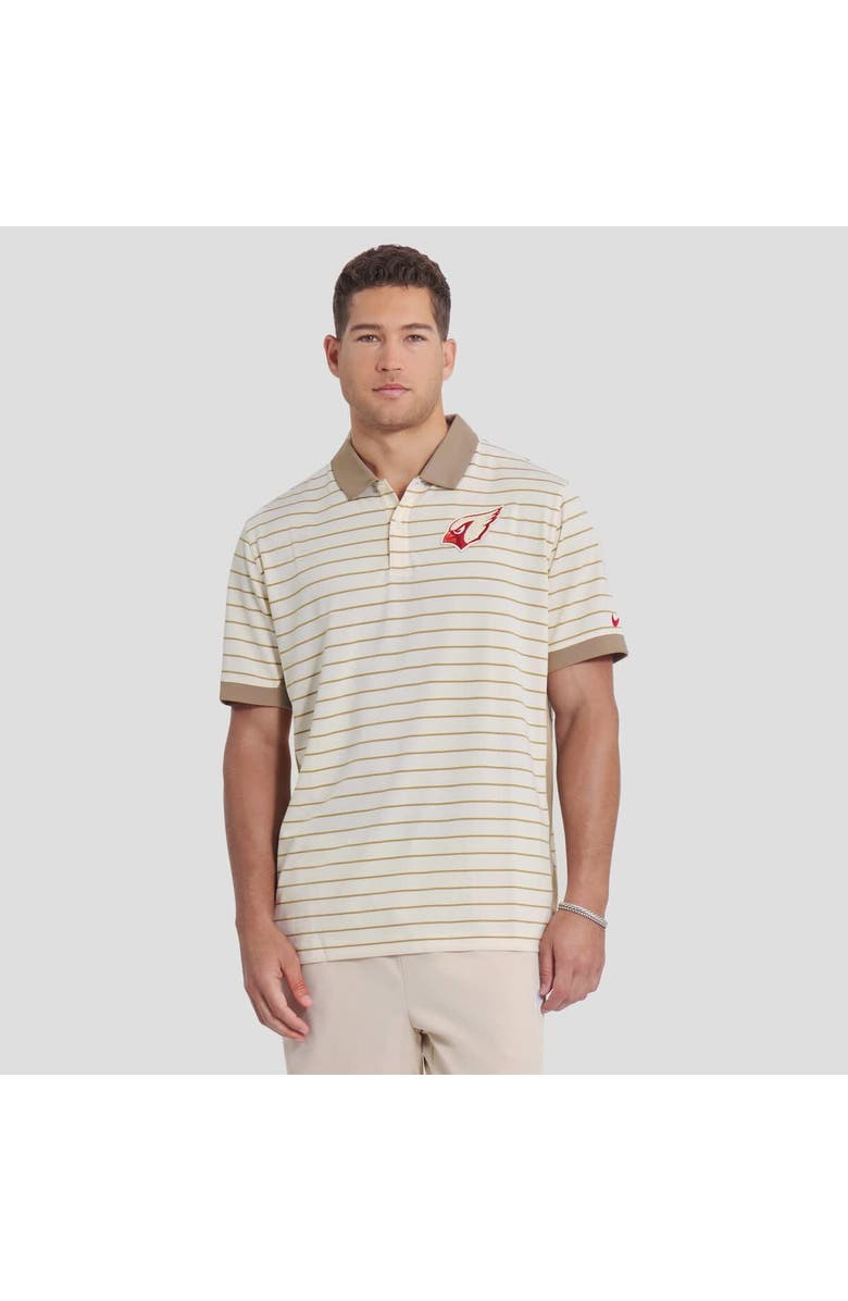 Nike Men's Nike Natural Arizona Cardinals 2025 Rivalries Collection Sideline Victory Striped Dri-FIT Polo, Main, color, Natural