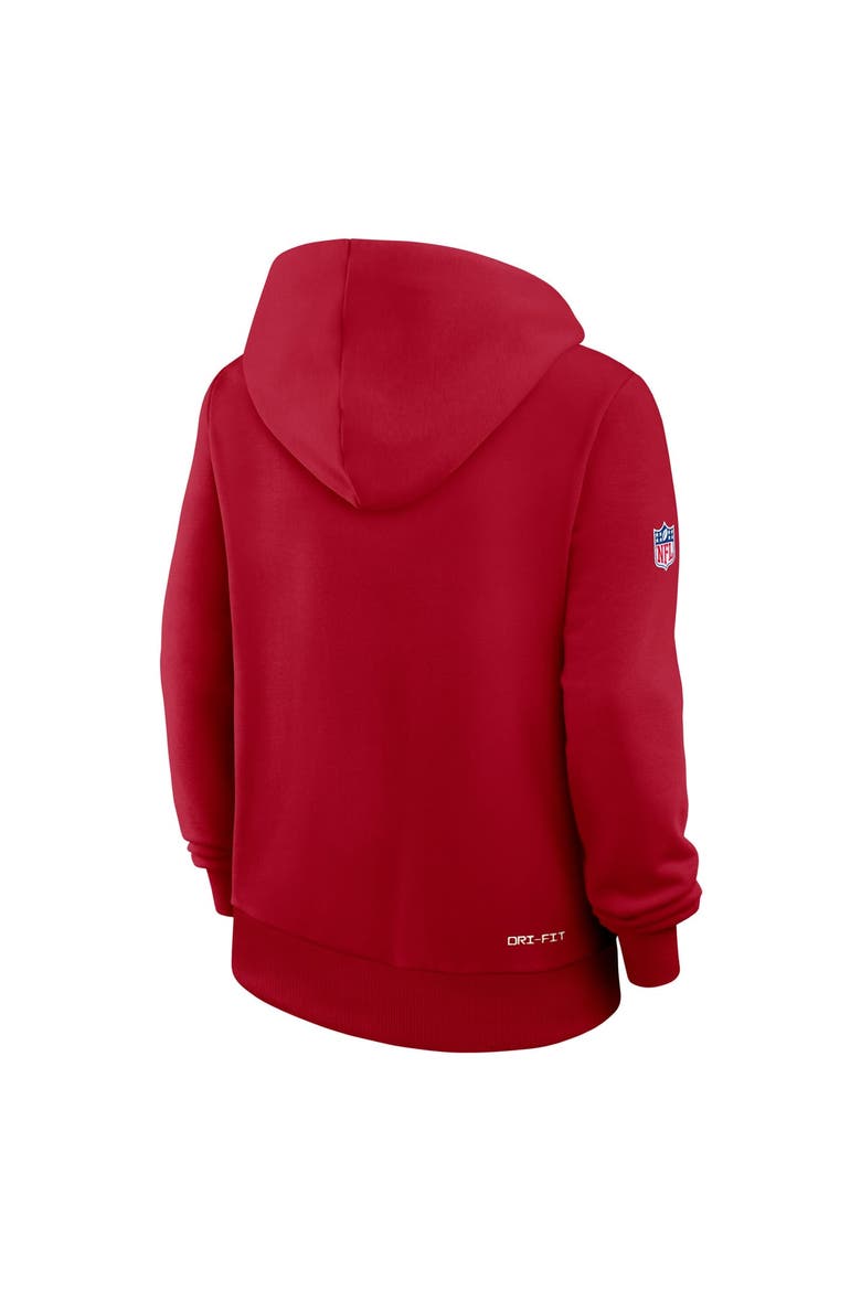 Women's Nike Scarlet San Francisco 49ers Sideline Standard Issue Dri-FIT Hoodie, Alternate, color, Scarlet