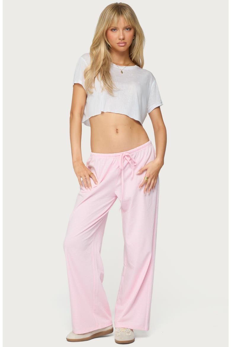 Olivia Stripe Relaxed Fit Drawstring Pants, Alternate, color, LIGHT-PINK