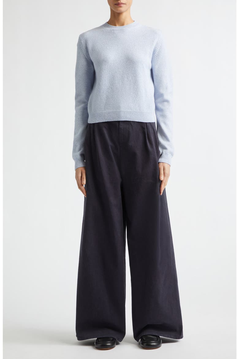 Wool & Cashmere Crop Sweater, Alternate, color, BLUE HAZE