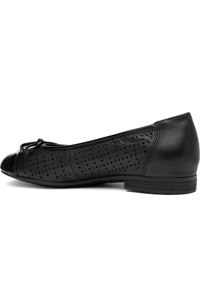 ara Sangria Cap Toe Flat, Alternate, color, Black