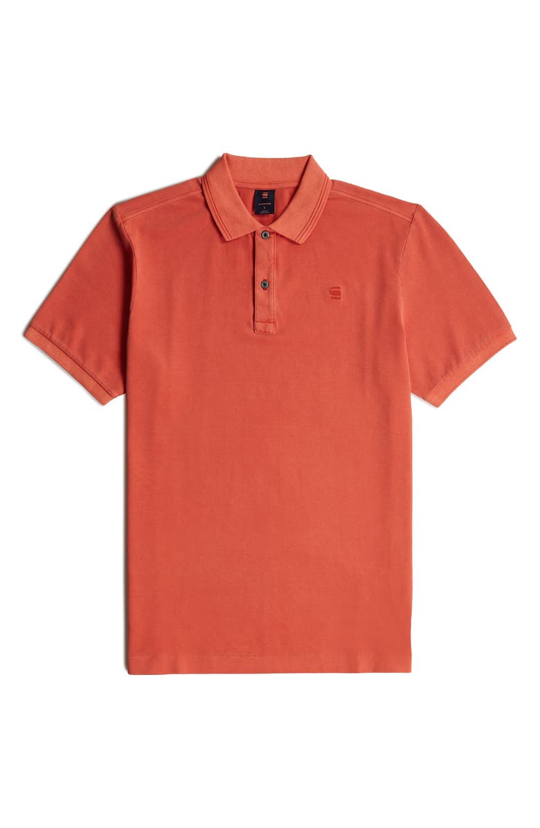 G-STAR Dunda Slim Fit Overdye Piqué Polo, Alternate, color, 