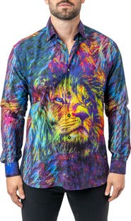 Maceoo Fibonacci Liontrip 20 Multi Contemporary Fit Button-Up Shirt