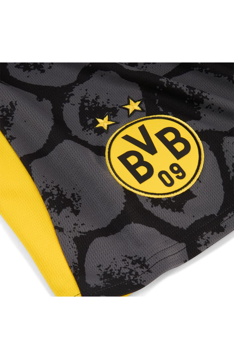 PUMA x KidSuper BVB Replica Performance Mesh Soccer Shorts, Alternate, color, Puma Black-Faster Yellow